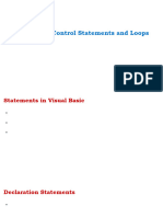 Statements, Control Statements and Loops - III BCA B - Dr. A.kanagaraj