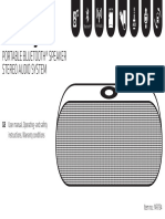 User Manual Warranty Conditions Operating - and Safety Instructions For MediaRange Portable Stereo Speaker - Item No. MR734