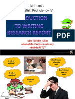 Introduction To Writing A Research BES 1043