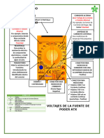 Actividad Voltajes Fuente de Poder Atx