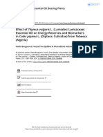 Effect of L. (Lamiales: Lamiaceae) Essential Oil On Energy Reserves and Biomarkers in L. (Diptera: Culicidae) From Tebessa (Algeria)