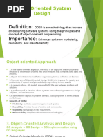 01object Oriented System Design and Analysis