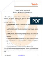 Chapter 7 Reaching The Age of Adolescence Class 8 Notes PDF