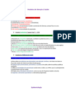 Aula 6 - Modelos Assistenciais e Epidemiologia