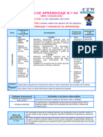 Sesion Comunicacion - Las Partes de La Planta Coma Enumerativa