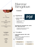 CV Professionnel Minimaliste Beige