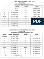 Bell Timings