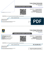 Receipt For ILEABOYA ISRAEL - Payment For PART-TIME DEGREE PROGRAMME OJO APPLICATION FEE