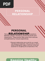 Personal Relationships