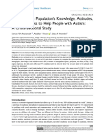 The Jordanian Population's Knowledge, Attitudes, and Willingness To Help People With Autism: A Cross-Sectional Study