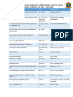 Academic Calendar Sep 2022 June 2023