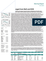 Unchanged From Boe and Ecb: Morning Report