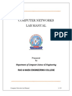 JNTU B.tech Computer Networks Lab Manual All Programs