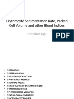 Erythrocyte Sedimentation Rate, Packed Cell Volume and