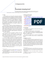 Documenting A Groundwater Sampling Event: Standard Guide For