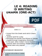 ModUlE 4 READING AND WRITING DRAMA Week 1-2