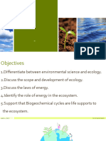 Lesson 1 Ecological Foundations of Environmental Science