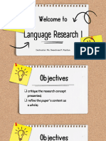 Language Research 1