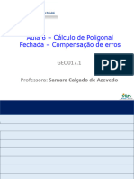 Aula6 Poligonal Fechada - Exerccios de Compensao de Erros Atualizada