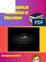 4.1 - 4.2 Philosophies of Education