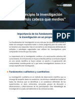 Importancia de Los Fundamentos de La Investigacin en Un Proyecto