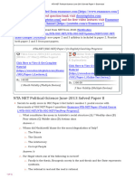 NTA UGC NET Political Science Paper 2 Solved June 2013