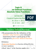 Piecewise-Defined Functions (Including Absolute Value Functions) - SAR