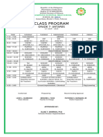 Snhs Class Program 2024 2025