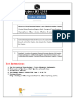 Advance Practice Test 02 Test Schedule and Syllabus (13102024) Arjuna JEE 2025