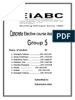 Concrete Assigment Group 5 Assigment