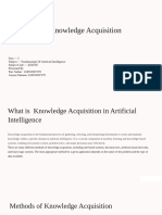 Knowledge Acquisition in Artificial Intelligence