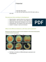 Cell Fate and Cell Potential