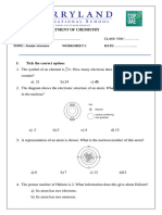 Atomic Structure Worksheet With Answers