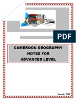 Cameroon Geography Notes For Advanced Learners-2022