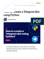 How To Create A Telegram Bot Using Python