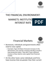 Financial Environment (Markets, Institutions &amp Interest Rate)