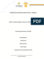 U3 Actividad Entregable - Propuesta DE Solución ANTE Problema