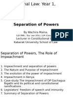 Separation of Powers - Year 1 Lecture 5