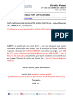 Modelo para Contrarrazões: 1º Fazer A Peça de Juntada