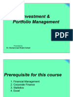 Investment & Portfolio Management: Dr. Muhammad Khalid Sohail