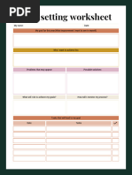 Goal Setting Worksheet