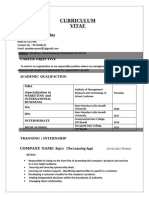 Curriculum Vitae of Raman