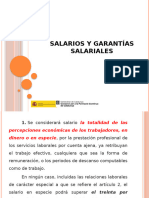 Salario y Garantías Salariales. El Recibo de Salarios