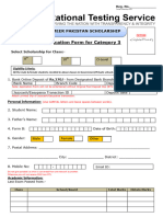 Application Form For Category 3: Tameer Pakistan Scholarship