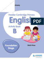 Hodder Cambridge Primary English Activity Book B Foundation Stage