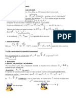 Module 1 - Quantité de Mouvement