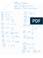 Answer Key, Class 12 Mid-Term, 2024