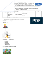 Soal Uts Bahasa Inggris Kelas 4 Semester 1