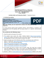 Activity Guide and Evaluation Rubric - Unit 2 - Task 3 - Speaking Practice