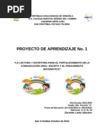 Proyecto de Aprendizaje No. 1 2do Grado A